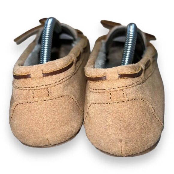 Minnetonka Jr. Trapper Moccasin Slippers Tan Suede 4036 Women's 11 - Picture 4 of 10